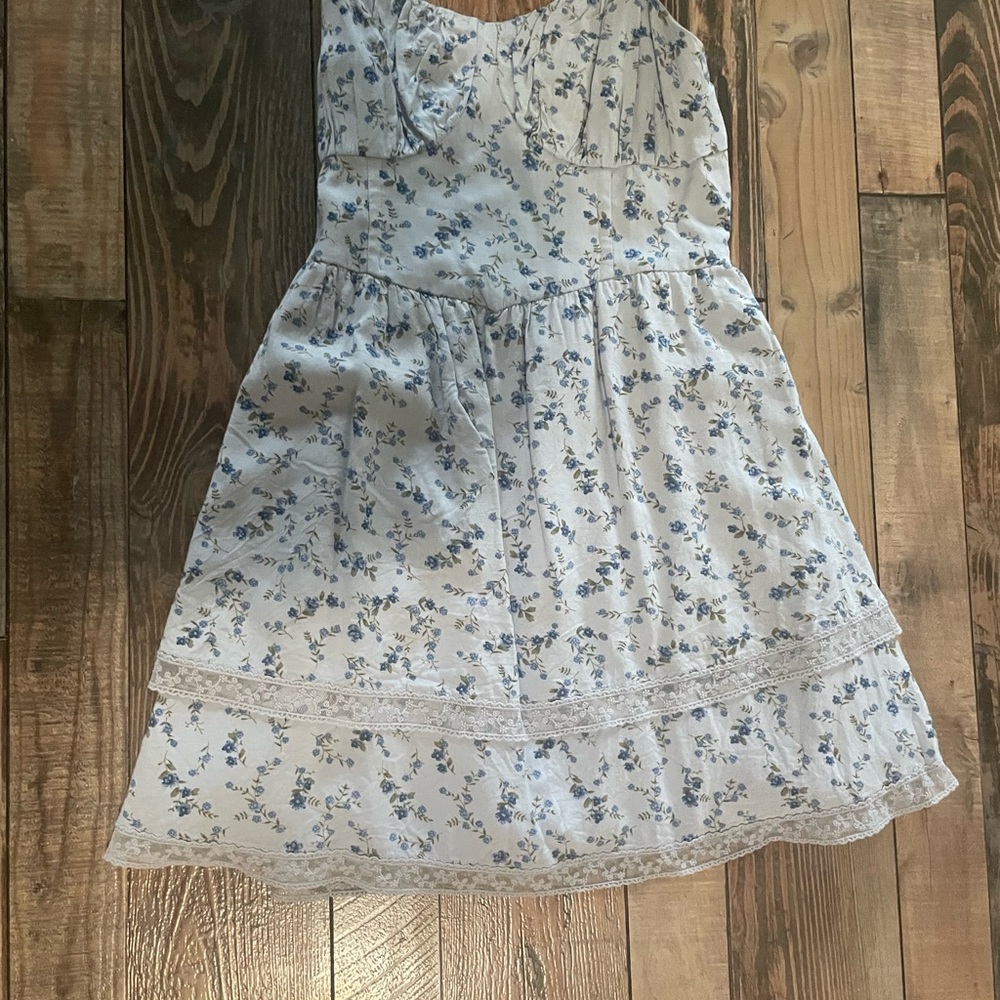 Floral Blue Kids Dress